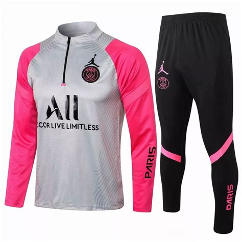 PSG Training Technical Soccer Tracksuit Grey Pink 2021 2022 | Best ...