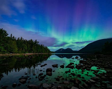 Northern Lights Acadia National Park Wallpapers - Wallpaper Cave