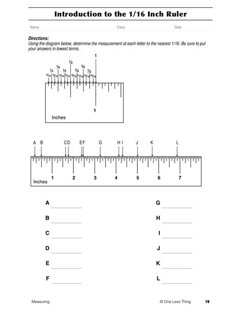 Reading A Ruler Worksheet Answers Pictures - Small Letter Worksheet