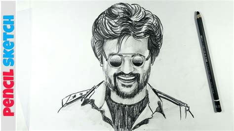 Drawing Darbar ( Superstar RAJINIKANTH ) realistic sketch - YouTube