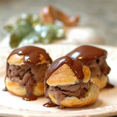 Savoring Time in the Kitchen: Profiteroles with Ice Cream and Chocolate ...