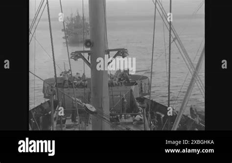 Marines fire their ships guns at the beaches of Bougainville Island ...