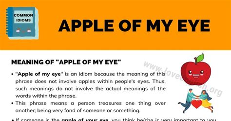 Apple Of His Eye Meaning