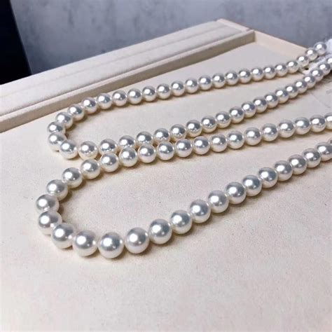 hanadama | 9-9.5mm Akoya pearl Necklace – ANNIE CASE FINE JEWELRY Akoya Pearl Necklace, Akoya ...