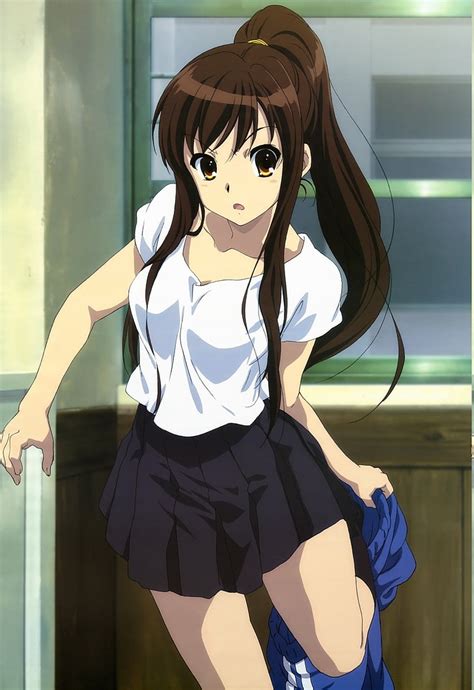 HD wallpaper: Anime Girls, Ponytail, sexy anime, Suzumiya Haruhi, The ...