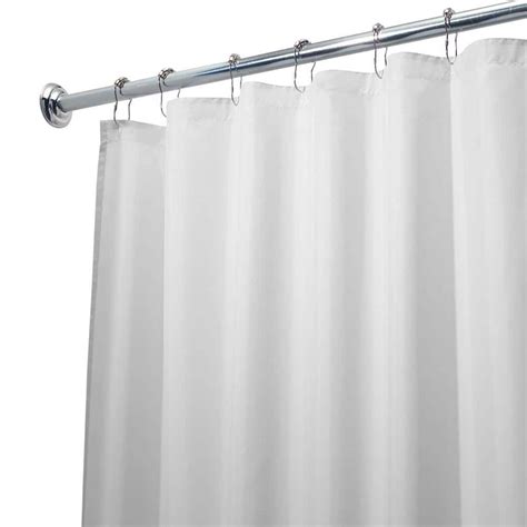 interDesign Poly Waterproof Long Shower Curtain Liner in White 14962 ...