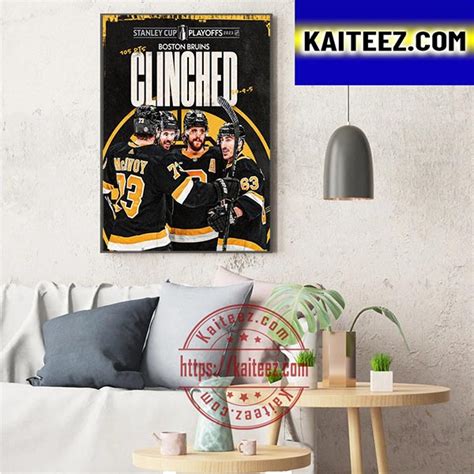 Boston Bruins Clinched 2023 Stanley Cup Playoffs Art Decor Poster ...