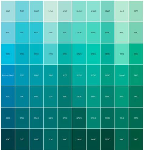 the color blue and green is shown in this graphic style, with different ...