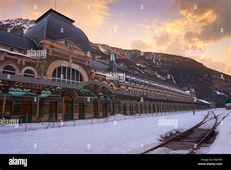 Canfranc train station in Huesca on Pyrenees at Spain Stock Photo - Alamy