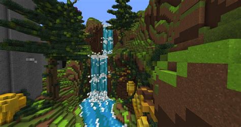 Minecraft waterfall created by snow and concrete by Astrii Minecraft ...