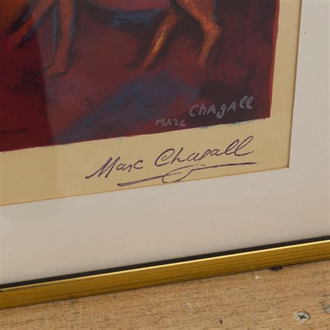 MARC CHAGALL, after, colour lithographe, signed in print and stamp ...