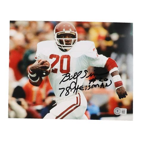 Billy Sims Signed Oklahoma Sooners 8x10 Photo Inscribed "78 Heisman ...