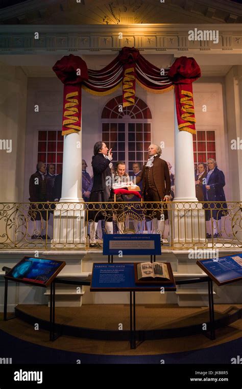 USA, Virginia, Alexandria, Mount Vernon Museum, diorama of George ...