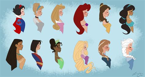 Princess Line Up - Disney Princess Fan Art (35322967) - Fanpop