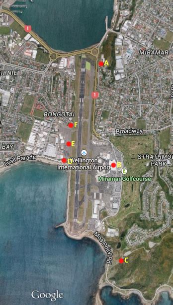 Rodney's Aviation Ramblings: Spotting Locations at Wellington airport page created