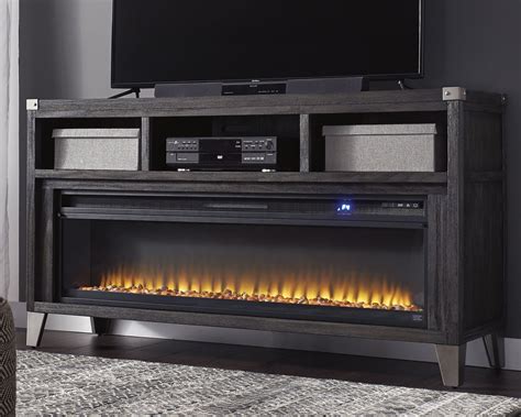 Todoe 65" TV Stand with Electric Fireplace | Ashley | Electric ...