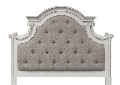 Magnolia Manor King Size Upholstered Bed - White | Home Furniture