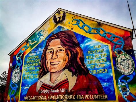 Bobby Sands, one of the most famous Belfast murals Belfast Murals, Bobby Sands, Irish Republican ...