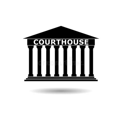 Courthouse Clipart Black And White