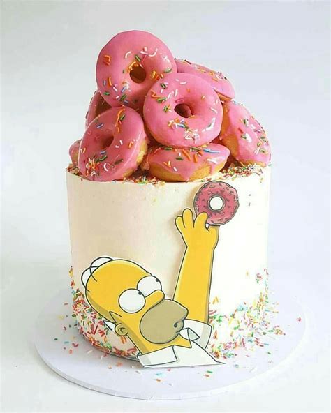 Simpsons | Cake Cake Donuts, Cake Cookies, Cupcake Cakes, Mini Donuts, Crazy Cakes, Fancy Cakes ...