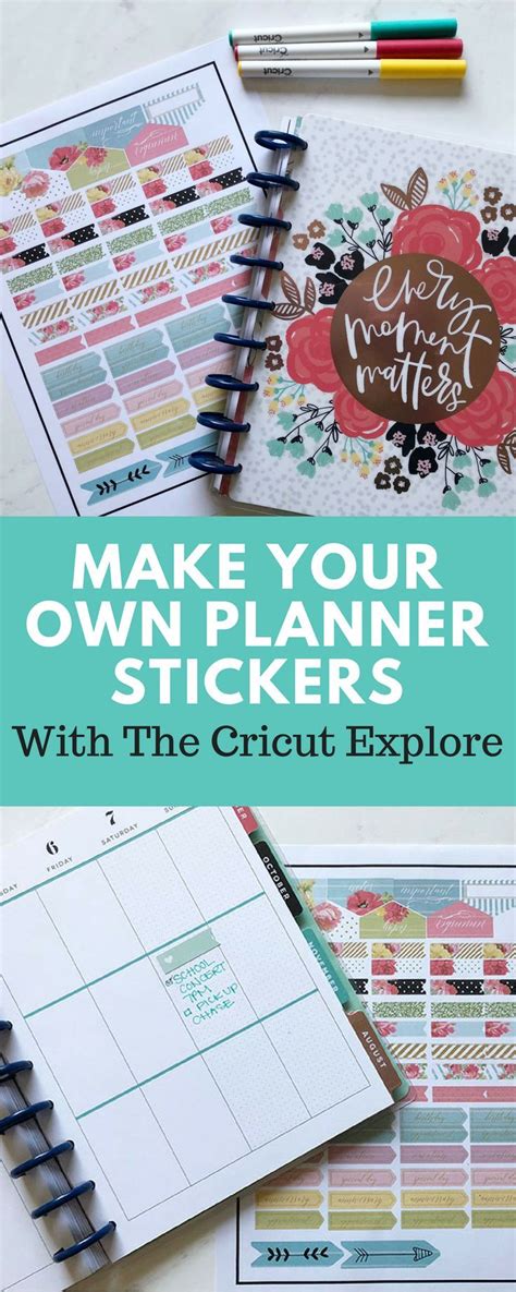 Make Your Own Planner Stickers With Cricut Explore | Planner stickers, Happy planner stickers ...