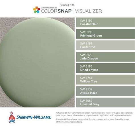 Sherwin-Williams Color Chart for Exterior House Colors