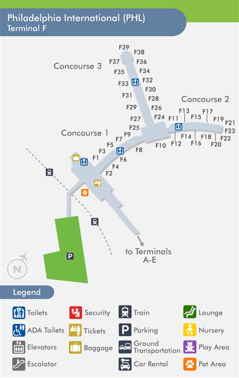 Philadelphia Airport Map Terminal F | Zip Code Map