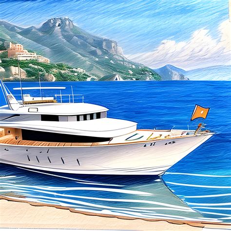 yatch boat amalfi coast, Pencil Sketch - Arthub.ai