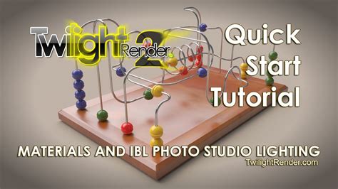 Twilight Render Tutorial Materials And Studio Lighting - YouTube