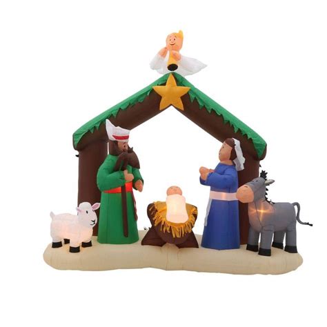 Home Accents Holiday 7 ft. Inflatable Nativity Scene-36707 - The Home Depot