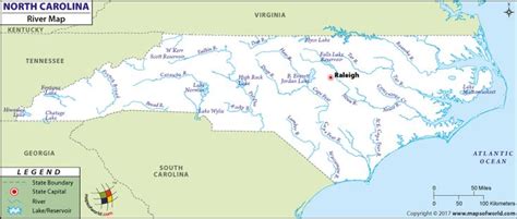 North Carolina Rivers Map, Rivers in North Carolina (NC) | North carolina, River, North carolina map