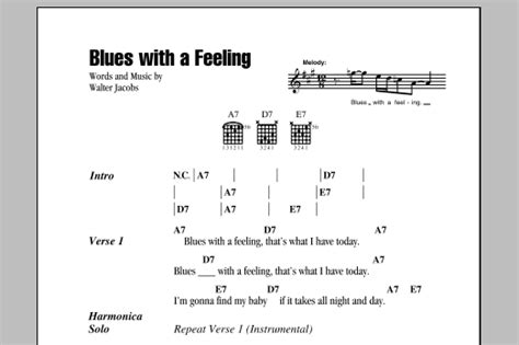 Blues With A Feeling by Walter Jacobs - Guitar Chords/Lyrics - Guitar Instructor