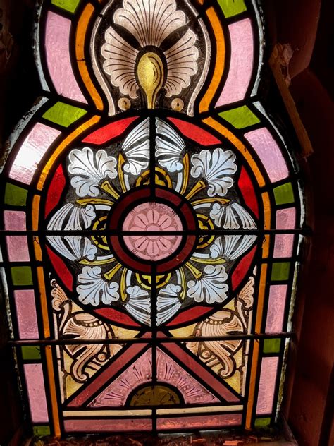 Antique Gothic Stained Glass Church Window - Etsy