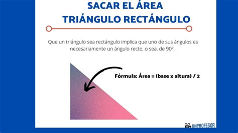 Cómo sacar el ÁREA de un TRIÁNGULO rectángulo - [con VÍDEO y EJERCICIOS]