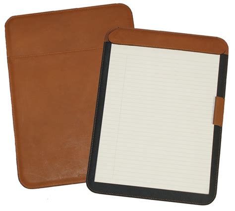 British Tan Secretary Padfolio, Leather Padfolios, Personalized Leather ...