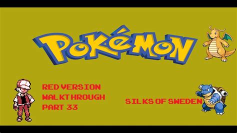 pokemon red version walkthrough part 33 - the end - YouTube