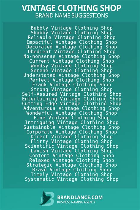 859+ Vintage Clothing Shop Name Ideas List Generator