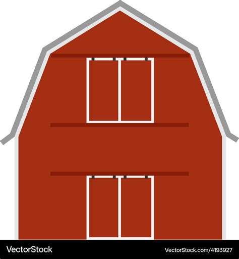 Red barn Royalty Free Vector Image - VectorStock