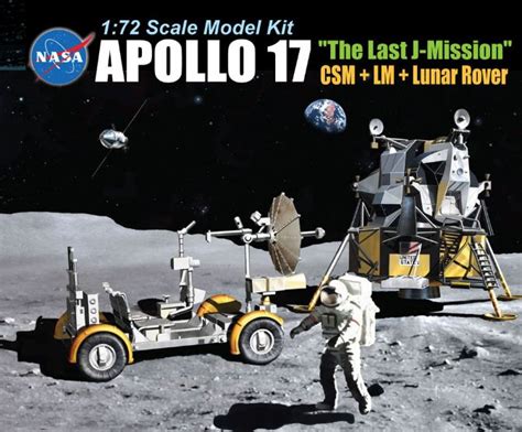 11015 - 1/72 Apollo 17 "The Last J-Mission" CSM + LM + Lunar Rover - Dragon Plastic Model Kits