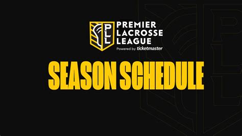 Premier Lacrosse League Schedule - Premier Lacrosse League