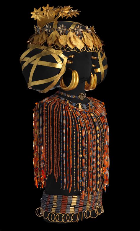 QUEEN PUABI'S HEADDRESS Ribbon Collections - Penn Museum Mesopotamia (modern-day Iraq). Deep ...