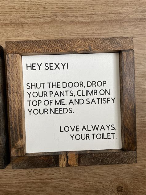 Funny Bathroom Signs Humor Signs Wood Sign Bathroom Decor | Etsy Canada