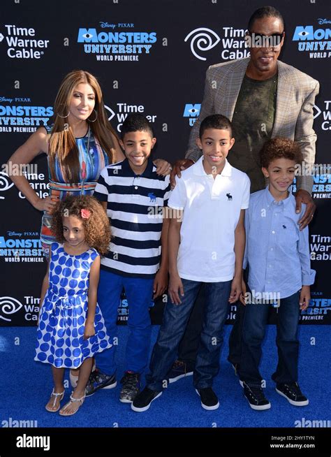 Scottie Pippen, Larsa Pippen attending the premiere of Monsters University in Los Angeles ...