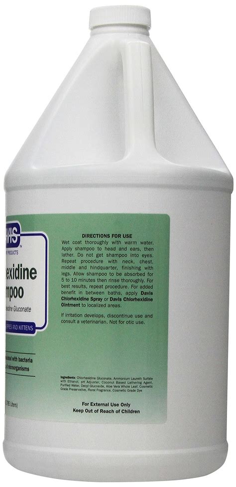 Davis Chlorhexidine Pet Shampoo, 1-Gallon | Pet shampoo, Shampoo, Dog ...