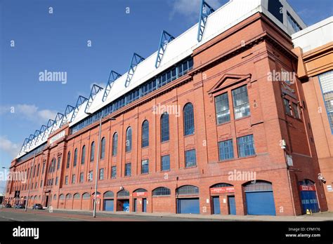 Facade of Ibrox Stadium the home of Glasgow Rangers Football Club Stock Photo - Alamy