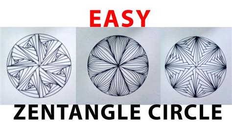 Menggambar - Easy Zentangle Circle (doodle, zentengle, drawing) - YouTube