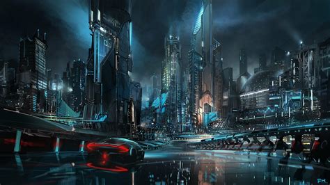 Download Skyscraper Futuristic City Sci Fi City Sci Fi City HD ...