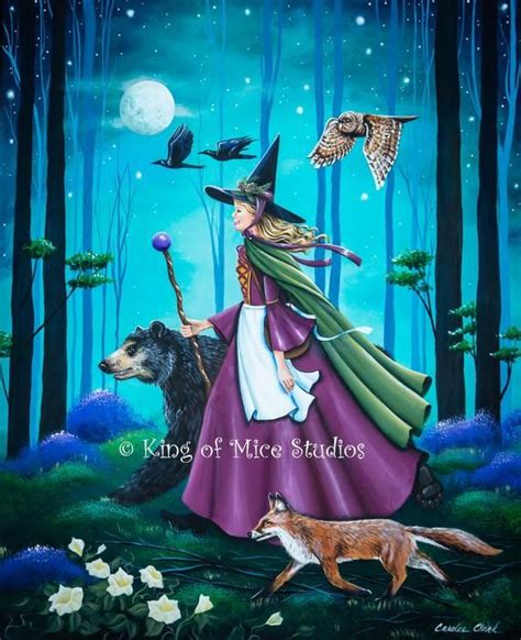 Woodland Witch - 8 x 10 Print of Original Acrylic Painting by Carolee ...