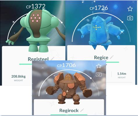 Pokémon Go shiny Regice/ shiny regirock/ shiny registeel ~reliable ...