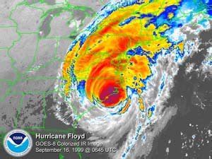 Satellite Image of Hurricane Floyd (source: www.noaa.gov) | Download ...